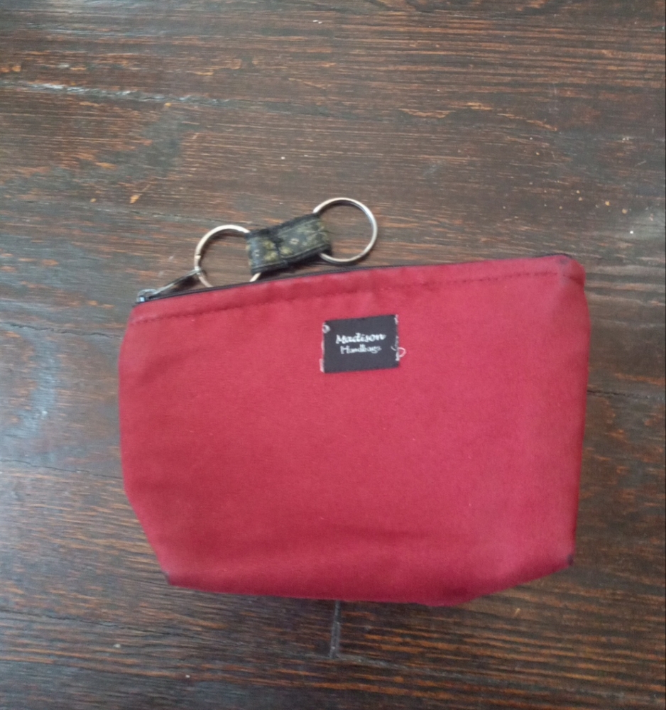 Madison Handbags Womans Handbag Color Red Zip Up Small Pockets Used...